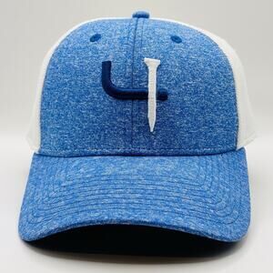 Ouray Par Four Baseball Cap Adjustable Golf Blue/white White Logo 4 Fore